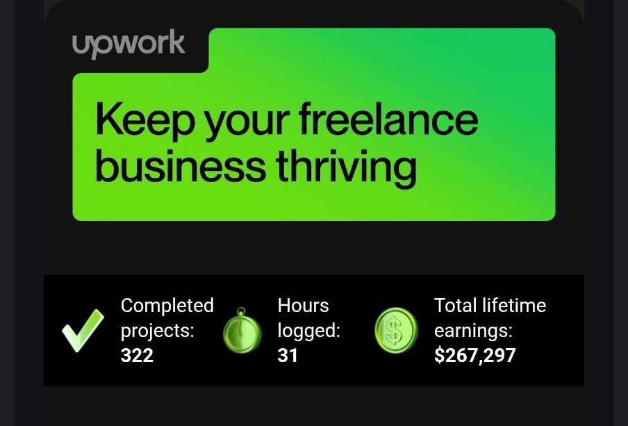 Upwork Top Rated Expert proof